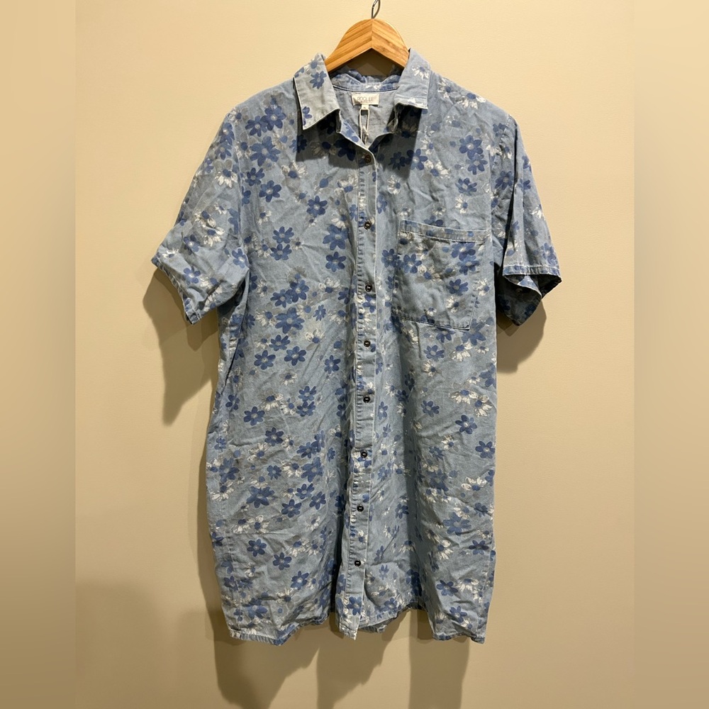 Women’s floral denim dress